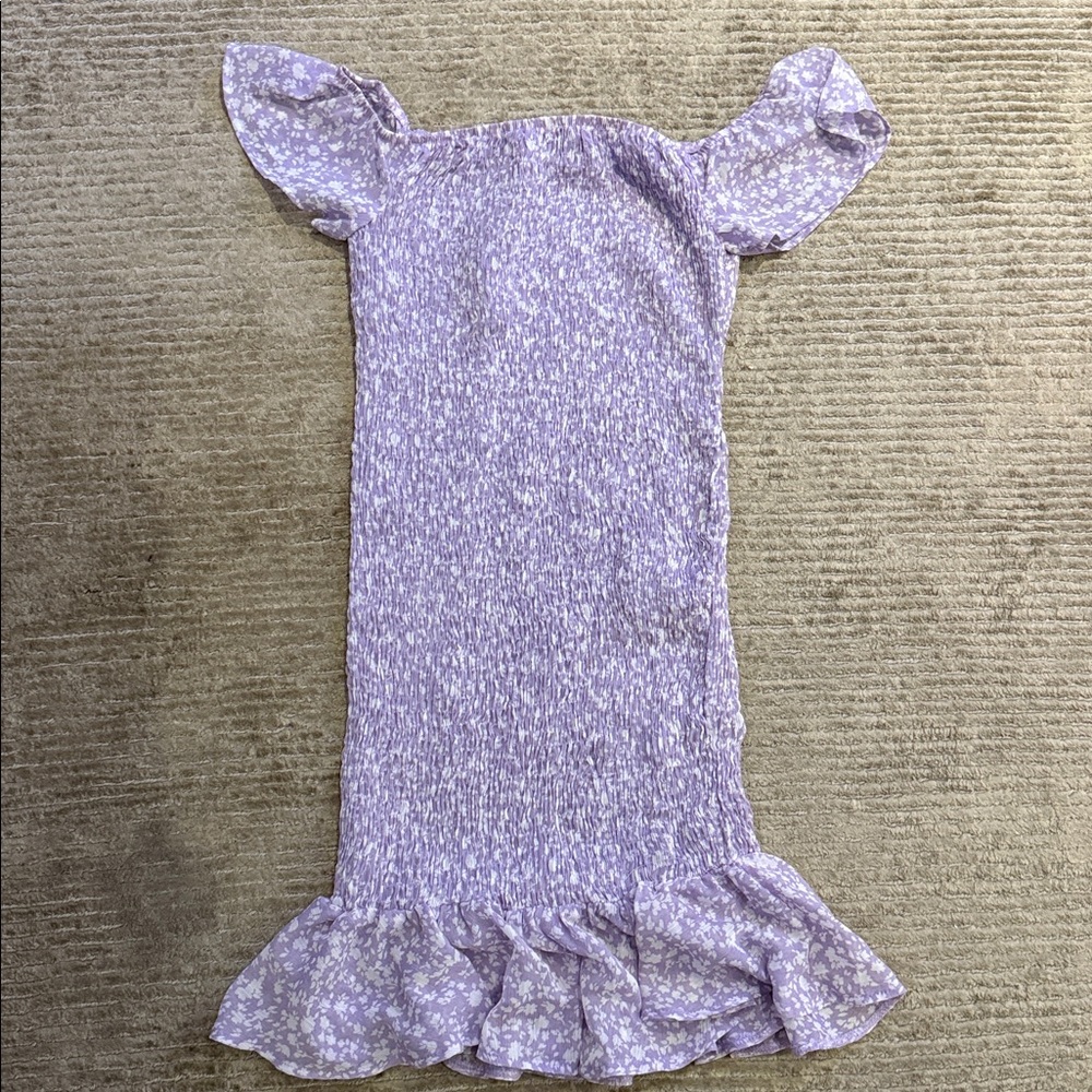 Purple Tally WEiJL Floral mini Dress